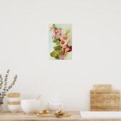 Hollyhocks door Franz Bischoff Poster (Keuken)