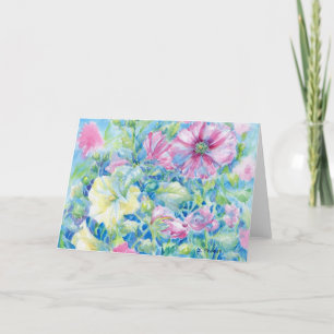Hollyhocks III Carte pour notes vierge