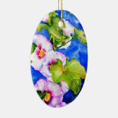 Hollyhocks Keramisch Ornament (Rechts)