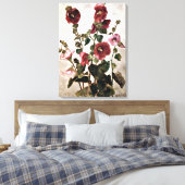 Hollyhocks - Max Weyl schilderij Canvas Afdruk (Insitu (Slaapkamer))