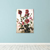 Hollyhocks - Max Weyl schilderij Canvas Afdruk (Insitu (Houten vloer))