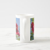 Hollyhocks os chine mug (Dos)