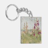 Hollyhocks van het Zee Sleutelhanger (Voorkant Links)
