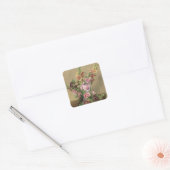 Hollyhocks Vierkante Sticker (Envelop)