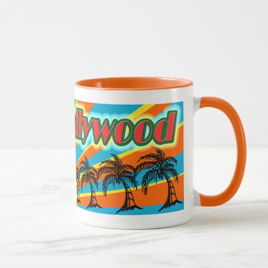 Hollywood 5 Palm Trees Mug Cup (Droite)