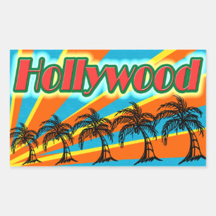 Hollywood 5 palmbomen Stickers