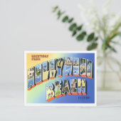 Hollywood Beach, Florida  Big Letters Briefkaart (Staand voorkant)