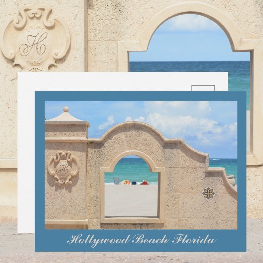 Hollywood Beach Florida Broadwalk Fotografisch Briefkaart
