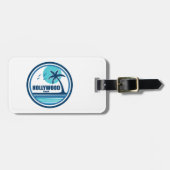 Hollywood Beach Florida Palm Tree Birds Bagagelabel (Voorkant horizontaal)