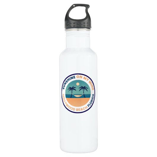 Hollywood Beach Florida Water Bottle Waterfles (Voorkant)