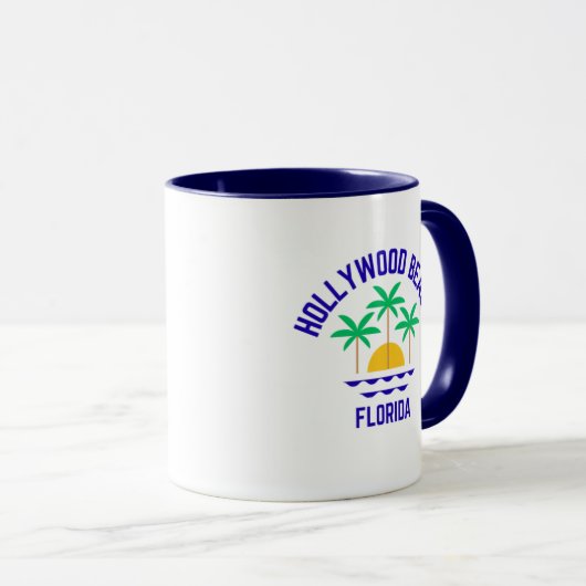 Hollywood Beach Floride Café Mug (Devant droit)