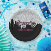Hollywood Birthday Papieren Bordje (Feest)