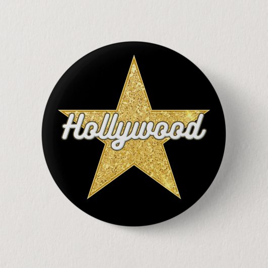 Hollywood Boulevard Script and Star Button (Voorkant)