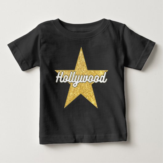 Hollywood Boulevard Script en Star Baby T-Shirt (Voorkant)