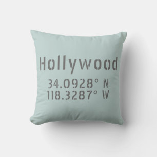 Hollywood Breedtegraad Lengtegraad Kussen