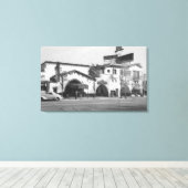 Hollywood, CA Brown Derby Restaurant Uitzicht Canvas Afdruk (Insitu (Houten vloer))