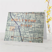 Hollywood, CA Carte Vintage (Fleur jaune)