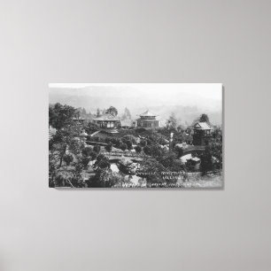 Hollywood, CA Japanse tuinen Miniatuur Village Canvas Afdruk