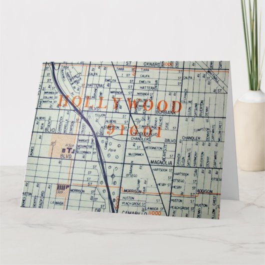 Hollywood, CA  kaart (Voorkant)