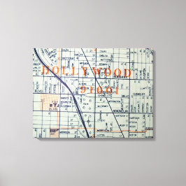 Hollywood, CA  Kaart Afdrukken