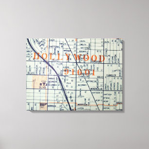 Hollywood, CA Map Print