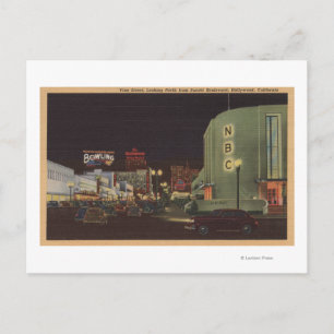 Hollywood, CA-Vine Street, van Sunset Briefkaart