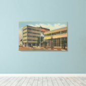 Hollywood, CAColumbia Square, KNX Broadcasting Canvas Afdruk (Insitu (Houten vloer))