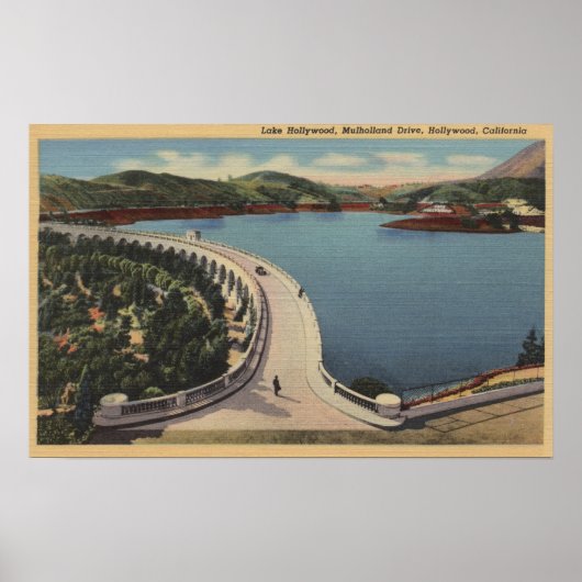Hollywood, CALake Hollywood & Mulholland Drive Poster (Voorkant)