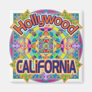 Hollywood CALIFORNIA Happy Magnet Magneet