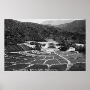 Hollywood, California Hollywood Bowl Uitzicht Poster