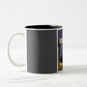 Hollywood California Vintage Travel Tweekleurige Koffiemok