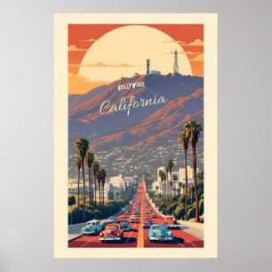Hollywood Californië Poster