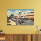 Hollywood, CALooking South op Vine Street Uitzicht Canvas Afdruk (Insitu (Woonkamer))