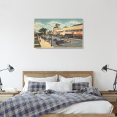 Hollywood, CALooking South op Vine Street Uitzicht Canvas Afdruk (Insitu (Slaapkamer))