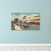 Hollywood, CALooking South op Vine Street Uitzicht Canvas Afdruk (Insitu (Houten vloer))