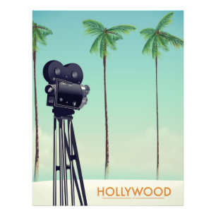 Hollywood camera Travel poster