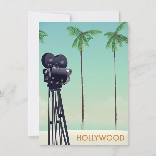 Hollywood  camera Travel poster Kaart (Achterkant)
