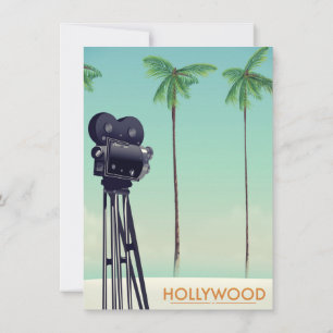 Hollywood  camera Travel poster Kaart