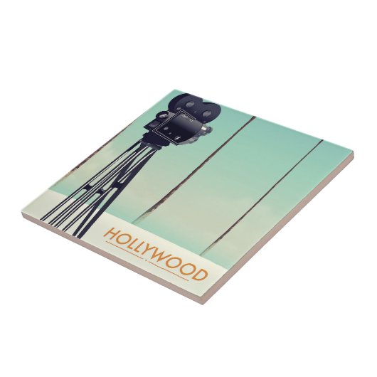 Hollywood  camera Travel poster Tegeltje (Zijkant)
