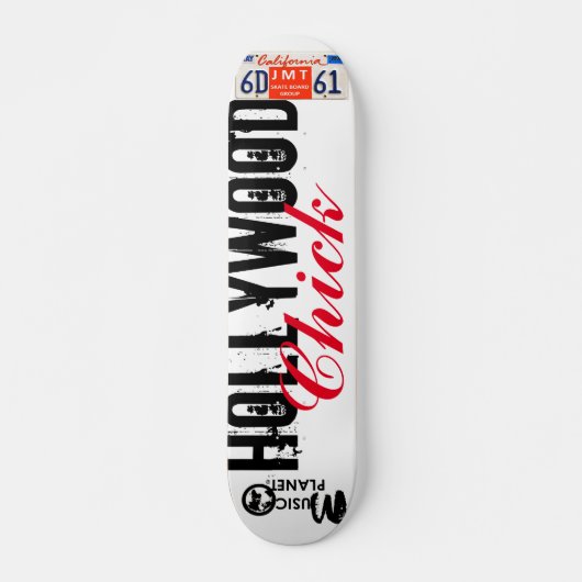 HOLLYWOOD CHICK Skateboard, 7 ¾" deck Skateboard (Voorkant)
