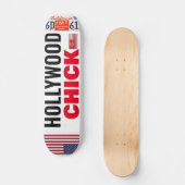 HOLLYWOOD CHICK USA 7 3/4-inch skateboard Deck (Voorkant)