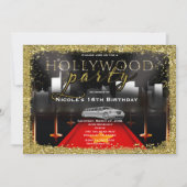 Hollywood & City Limo Red Carpet Party Uitnodiging (Voorkant)