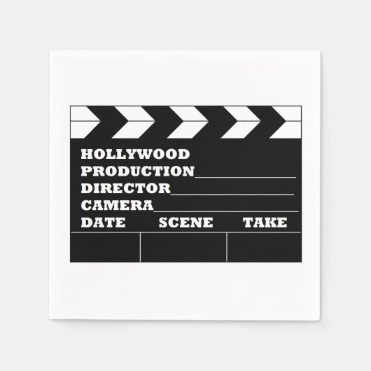 Hollywood Clapboard Napkins Servetten (Voorkant)