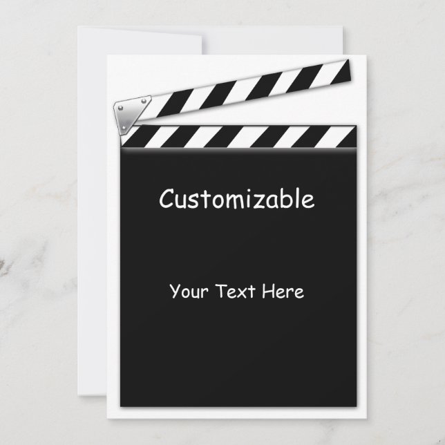 Hollywood Clapper Board Custom, Blank Back (Voorkant)