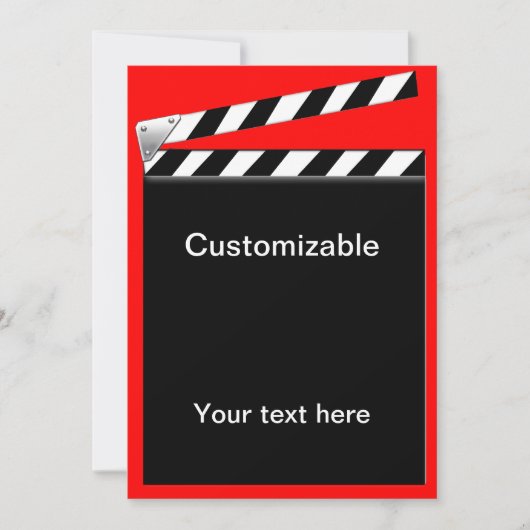 Hollywood Clapper Board Kaart (Voorkant)