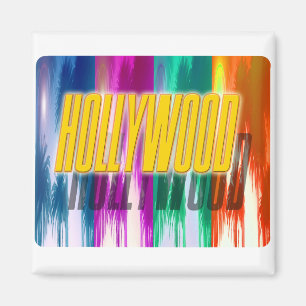 "Hollywood" Colorful Palms Magnet Magneet