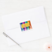"Hollywood" Colorful Palms Sticker (Envelop)
