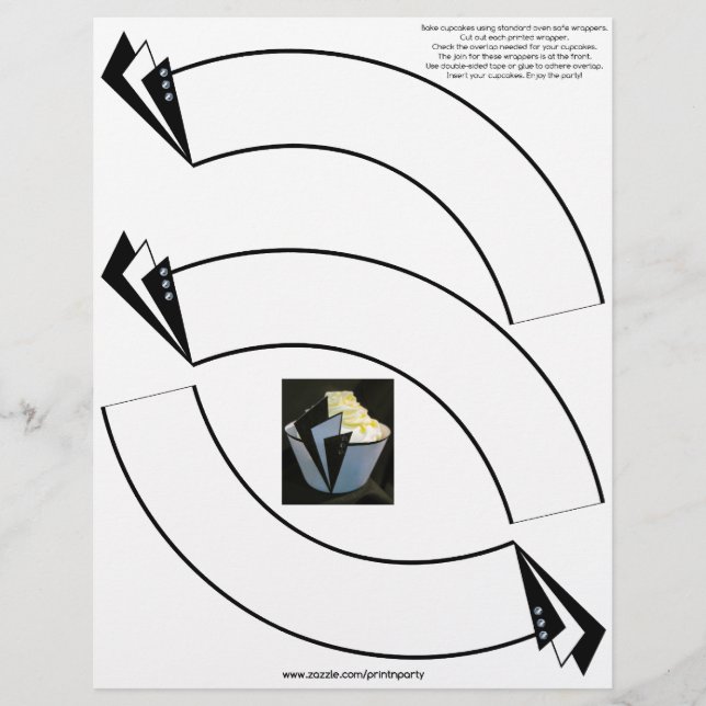 "Hollywood" Cupcake Wraps (Voorkant)