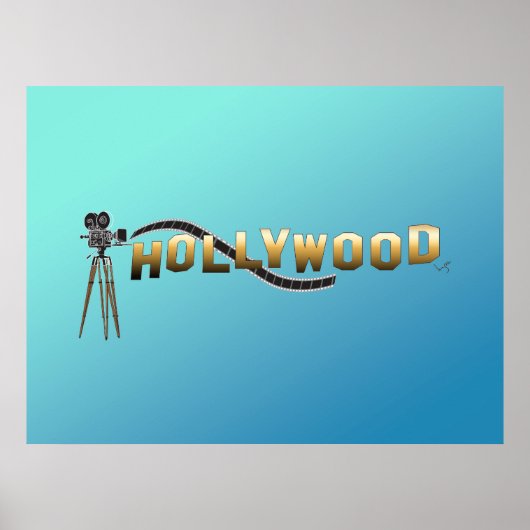 Hollywood  Director Movie Camera Poster (Voorkant)