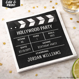 Hollywood-feestservetten, op maat gemaakte verjaar servet